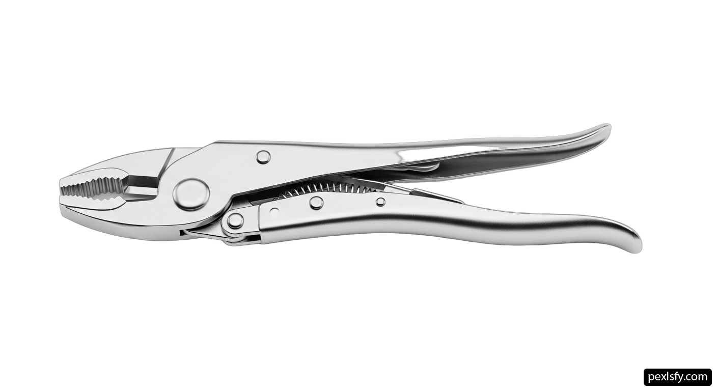 Pair of pliers on a white background png transparent background