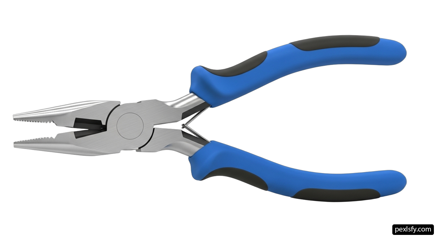 Pair of pliers on a white background png transparent background