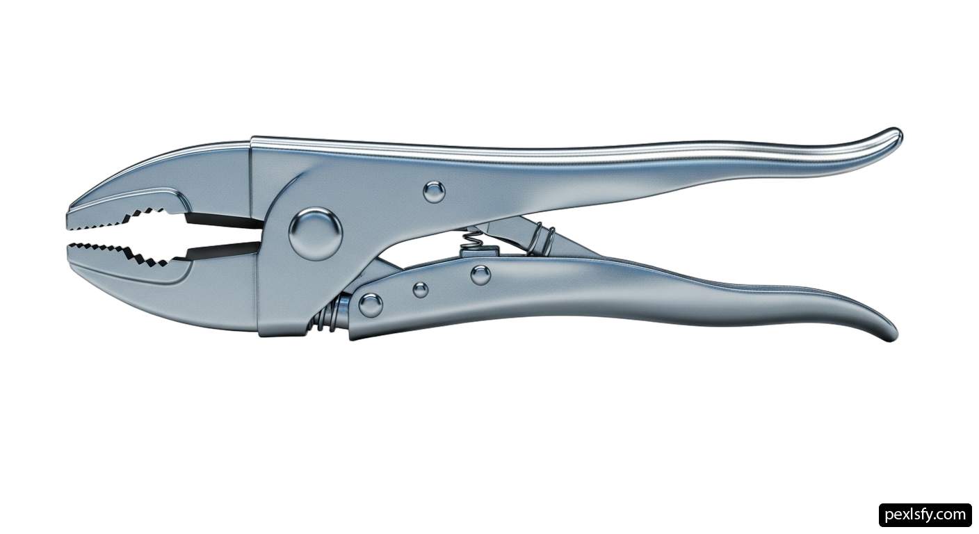 Pair of pliers on a white background png transparent background