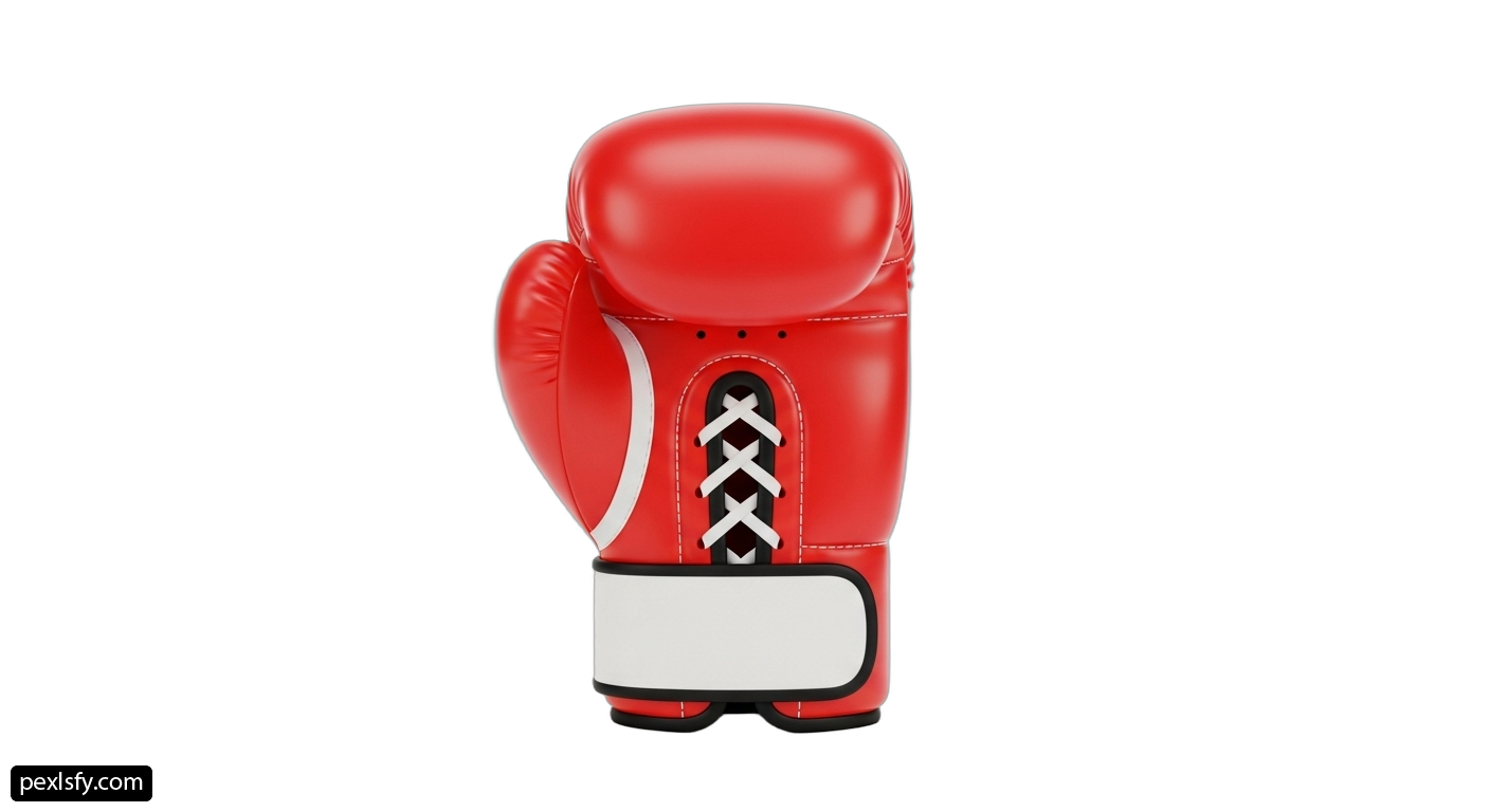 Pair of red boxing gloves on a white background png transparent background