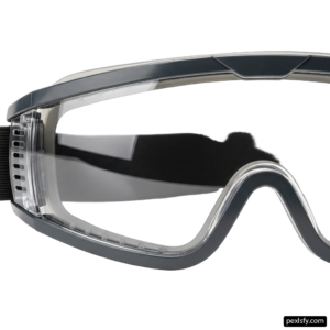 Pair of safety glasses on a white background png transparent background