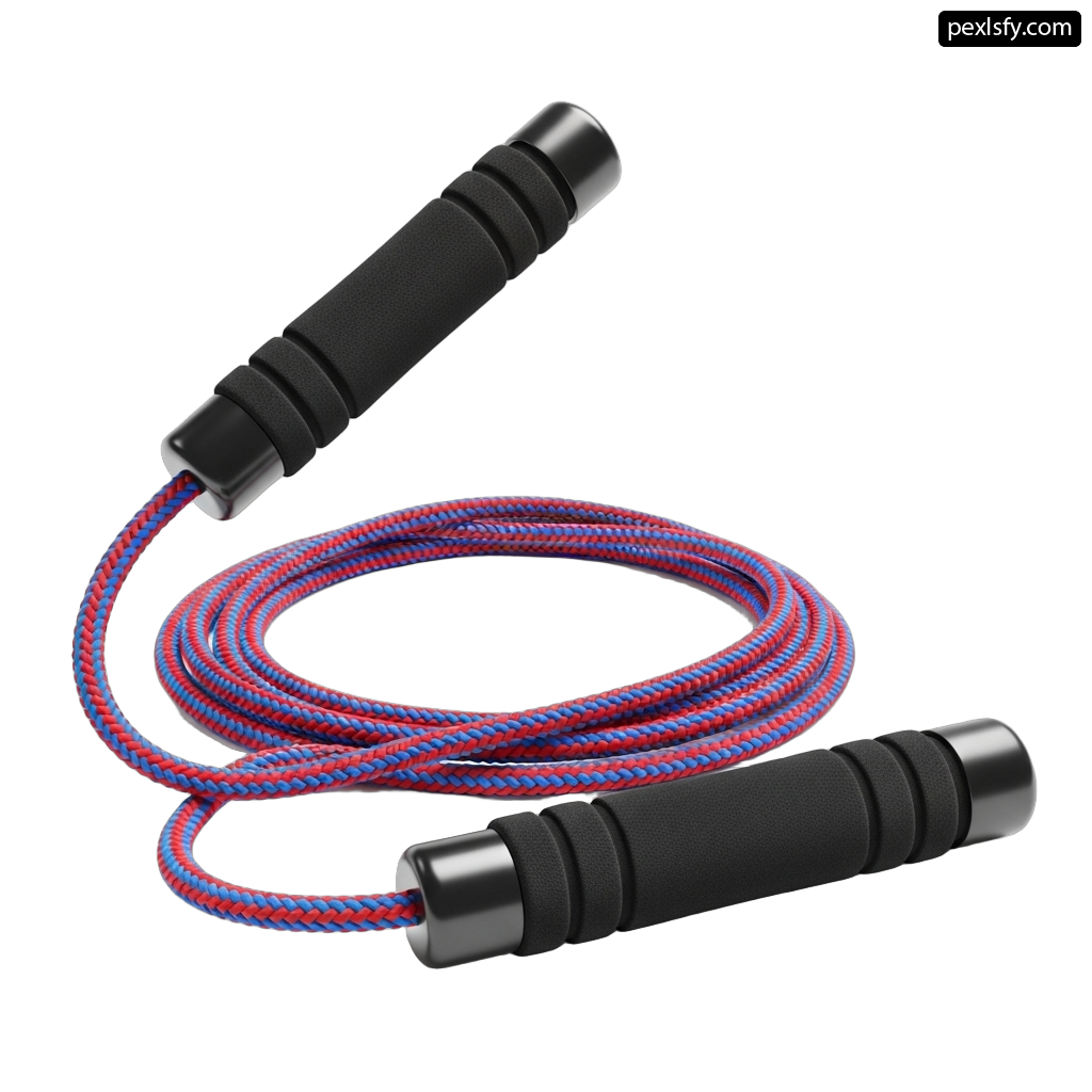 Pair of skipping ropes on a white background png transparent background