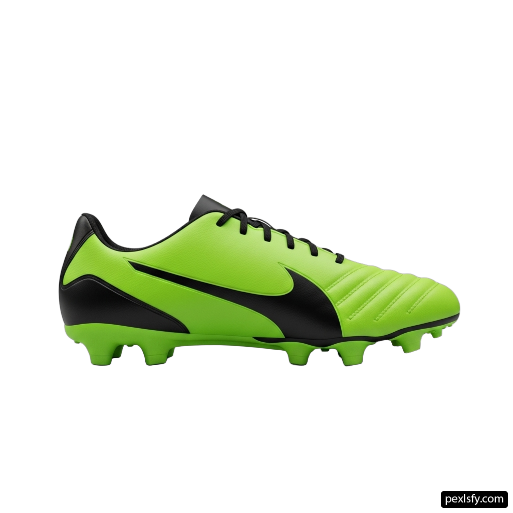 Pair of soccer shoes on a white background png transparent background