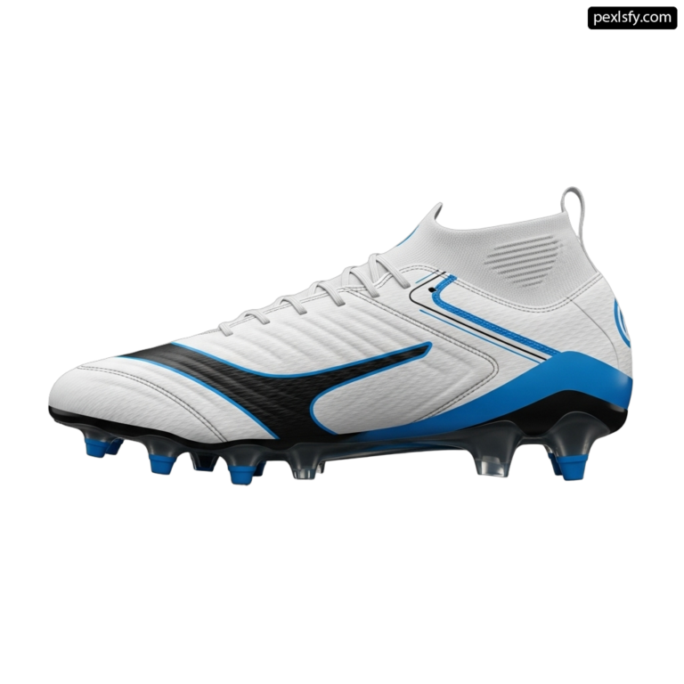 Pair of soccer shoes on a white background png transparent background
