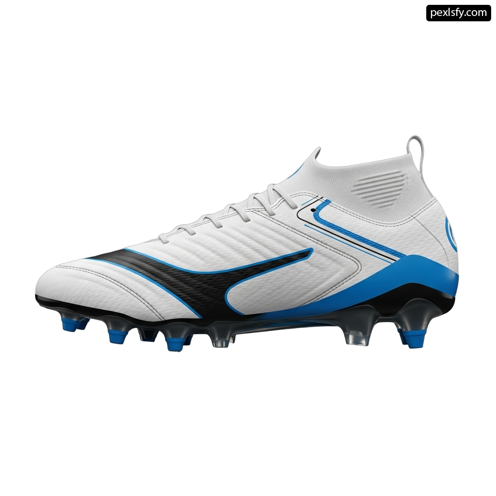 Pair of soccer shoes on a white background png transparent background