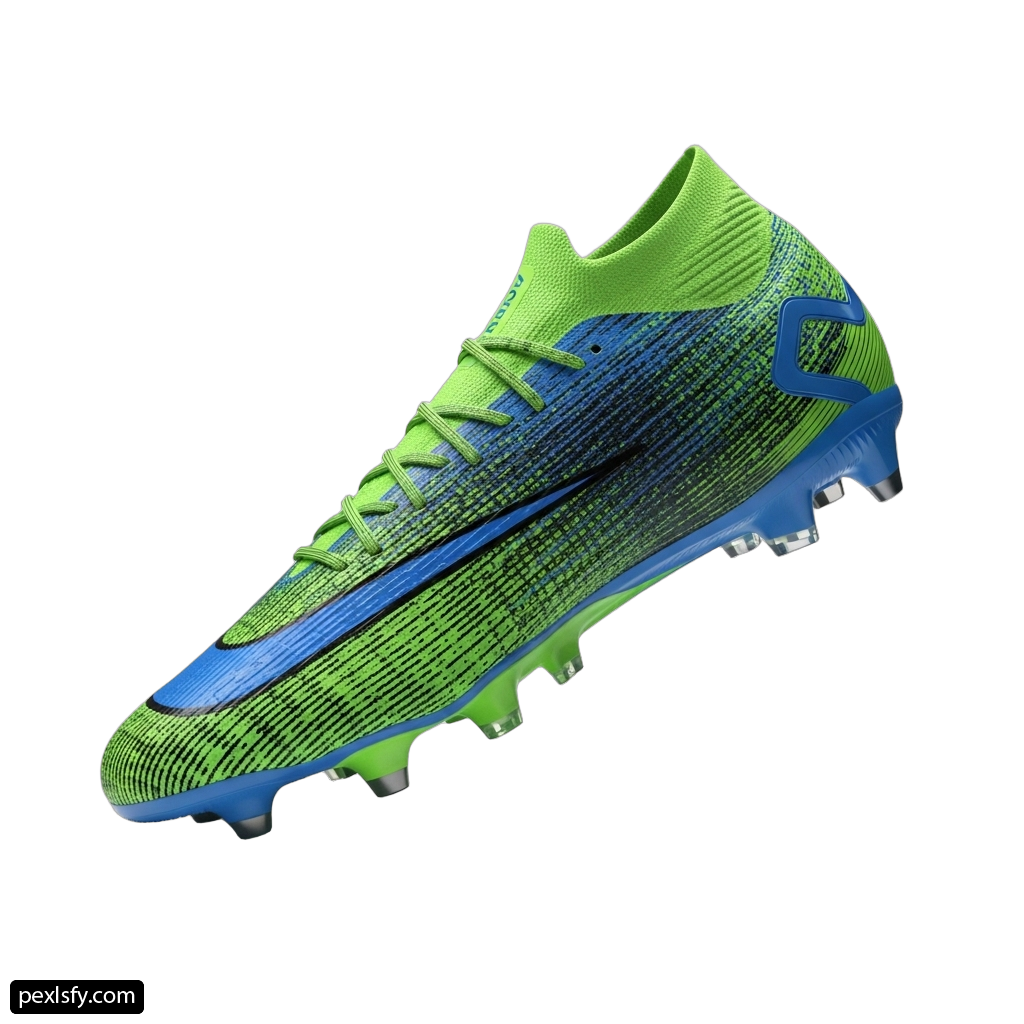 Pair of soccer shoes on a white background png transparent background