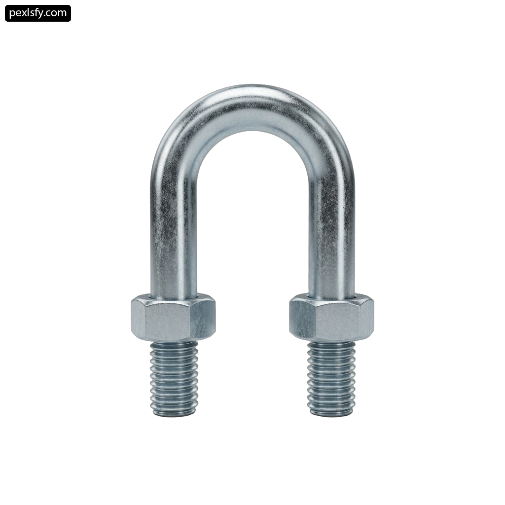Pair of stainless steel hooks on a white background png transparent background