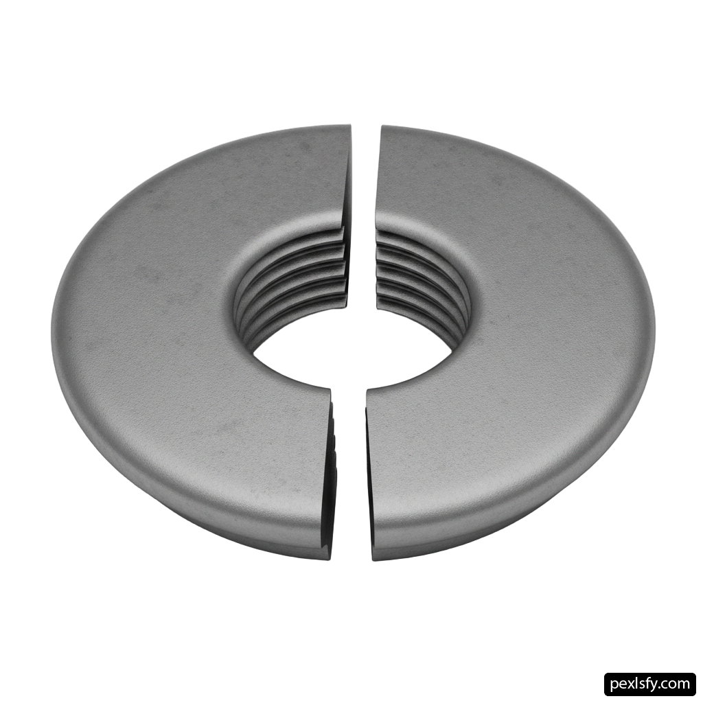 Pair of stainless steel washers on a white background png transparent background