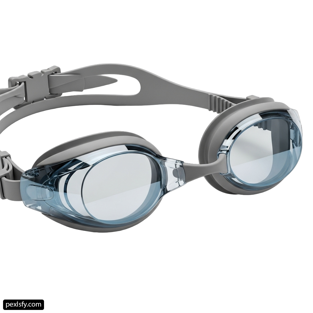 Pair of swimming goggles on white background png transparent background