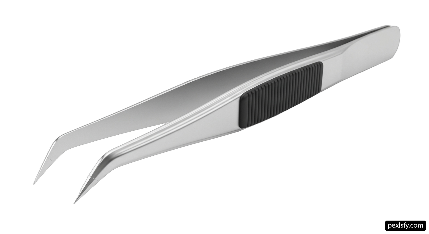 Pair of tweezers on a white background png transparent background