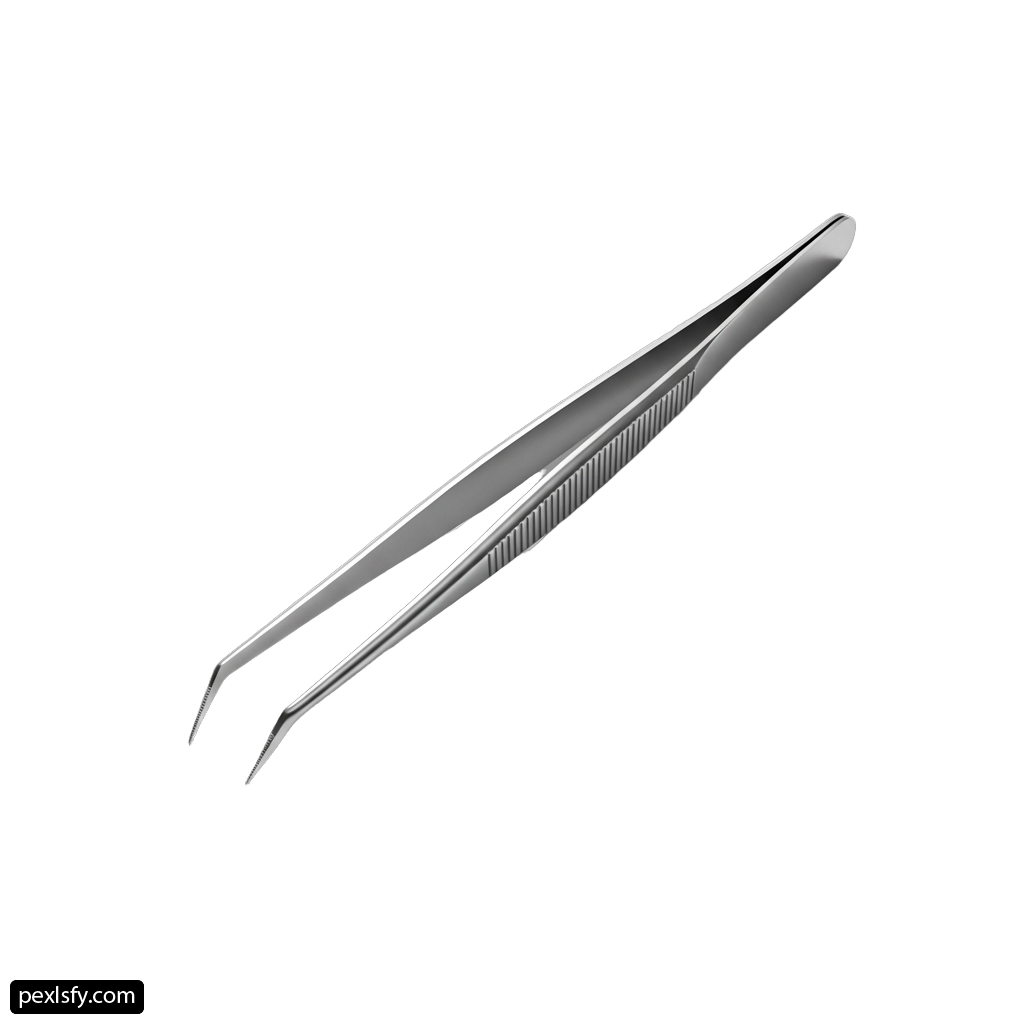 Pair of tweezers on a white background png transparent background