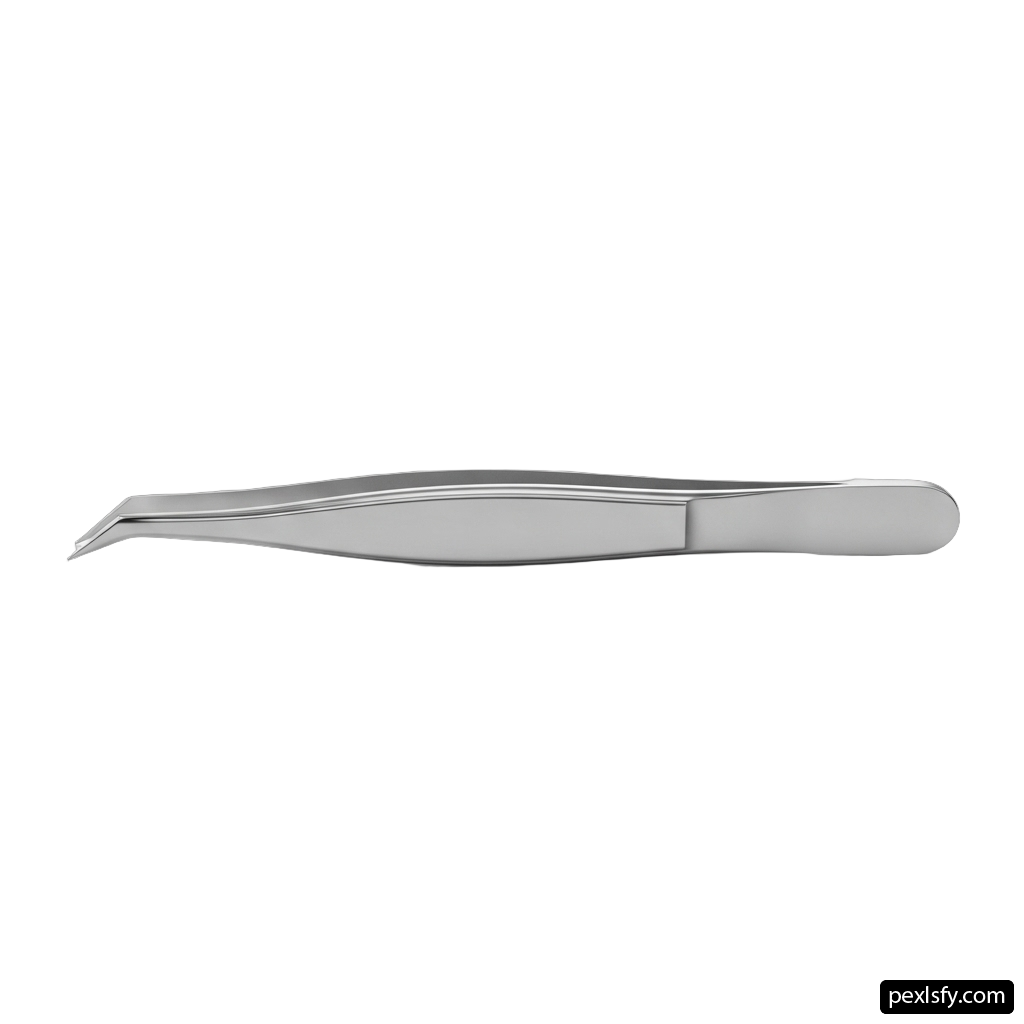 Pair of tweezers on a white background png transparent background