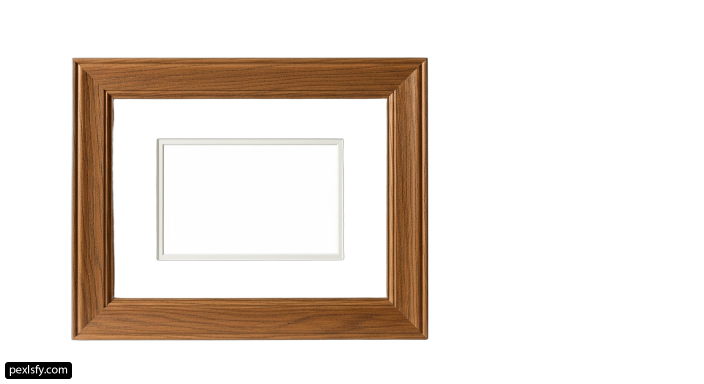 Picture frame with a white background png transparent background