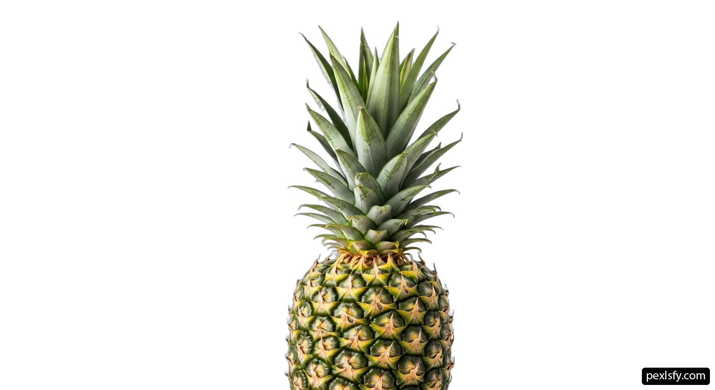 Pineapple on a white background png transparent background
