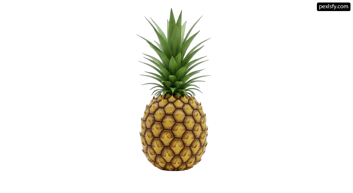 Pineapple on a white background png transparent background