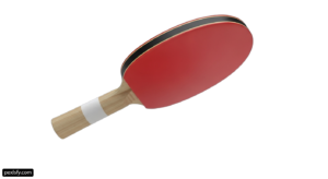 Ping pong paddle on a white background png transparent background