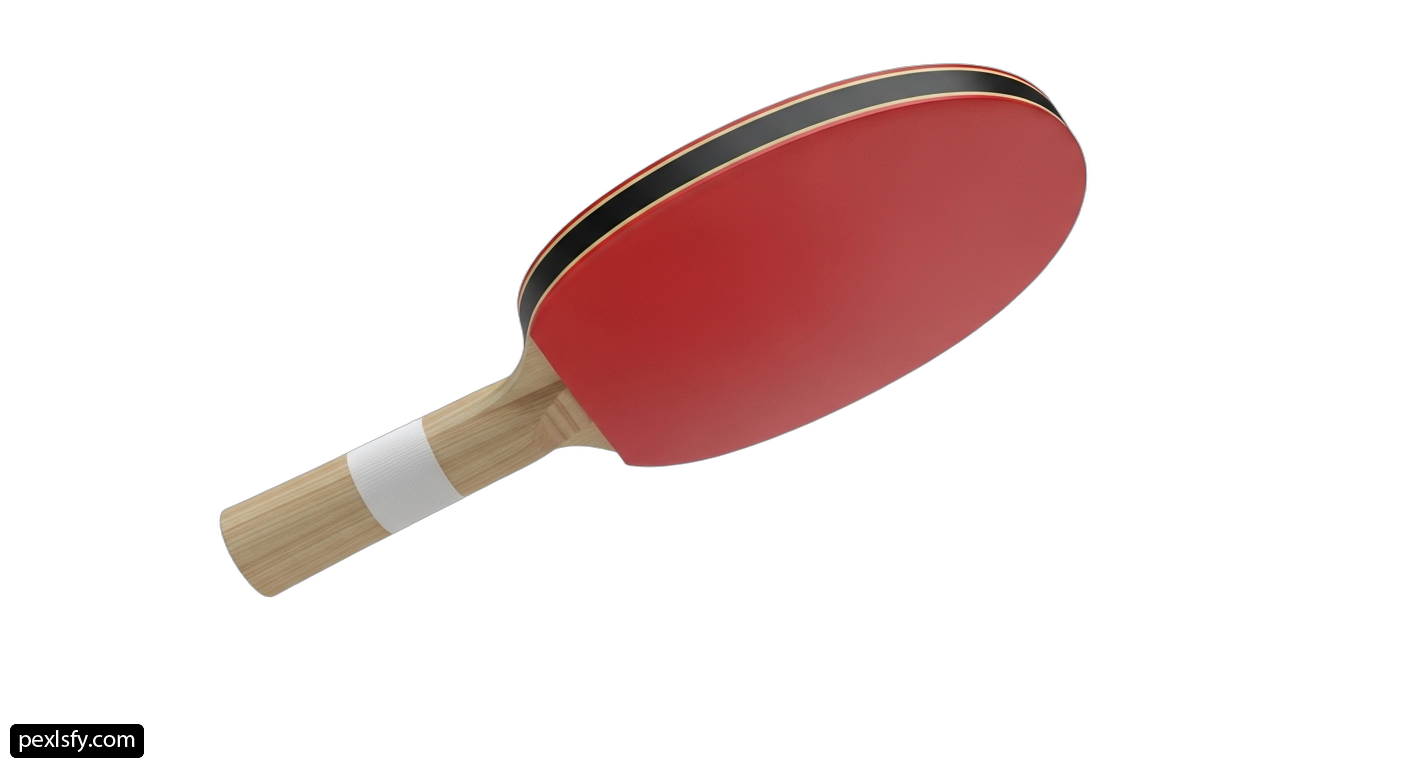 Ping pong paddle on a white background png transparent background