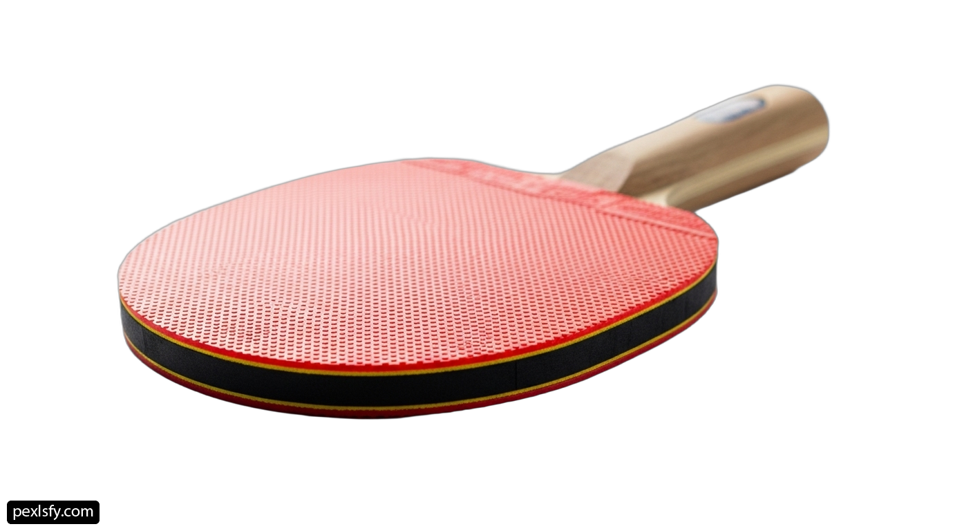 Ping pong paddle on a white background png transparent background