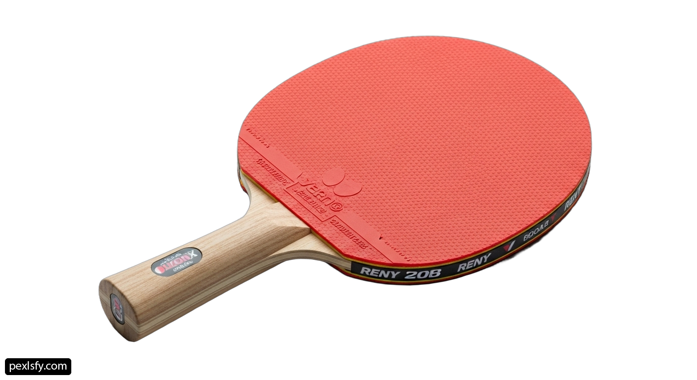Ping pong paddle on a white background png transparent background