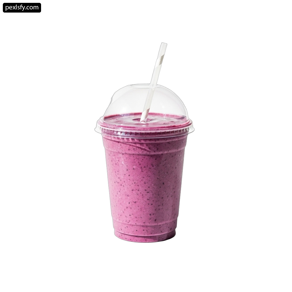 Plastic cup with a straw in it png transparent background