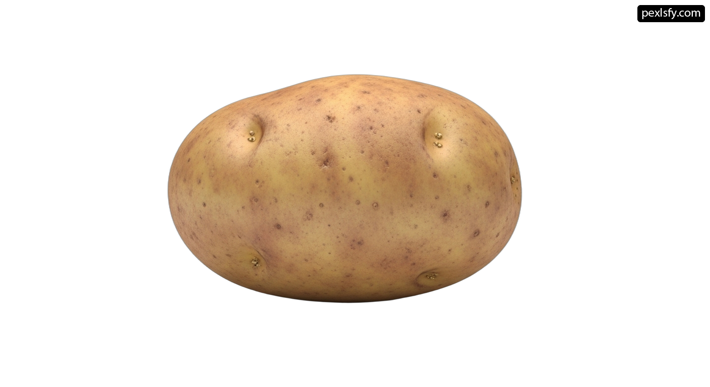 Potato on a white background png transparent background