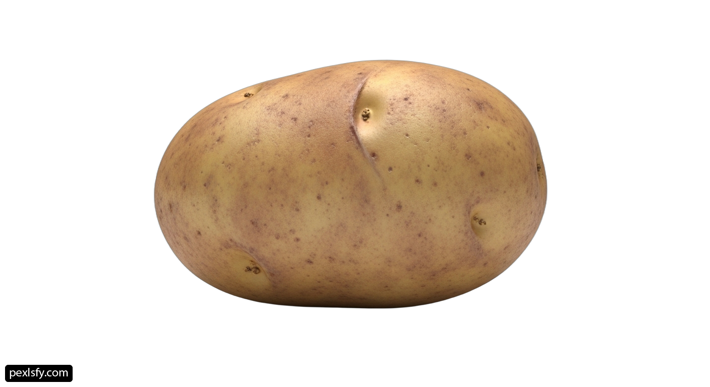 Potato on a white background png transparent background