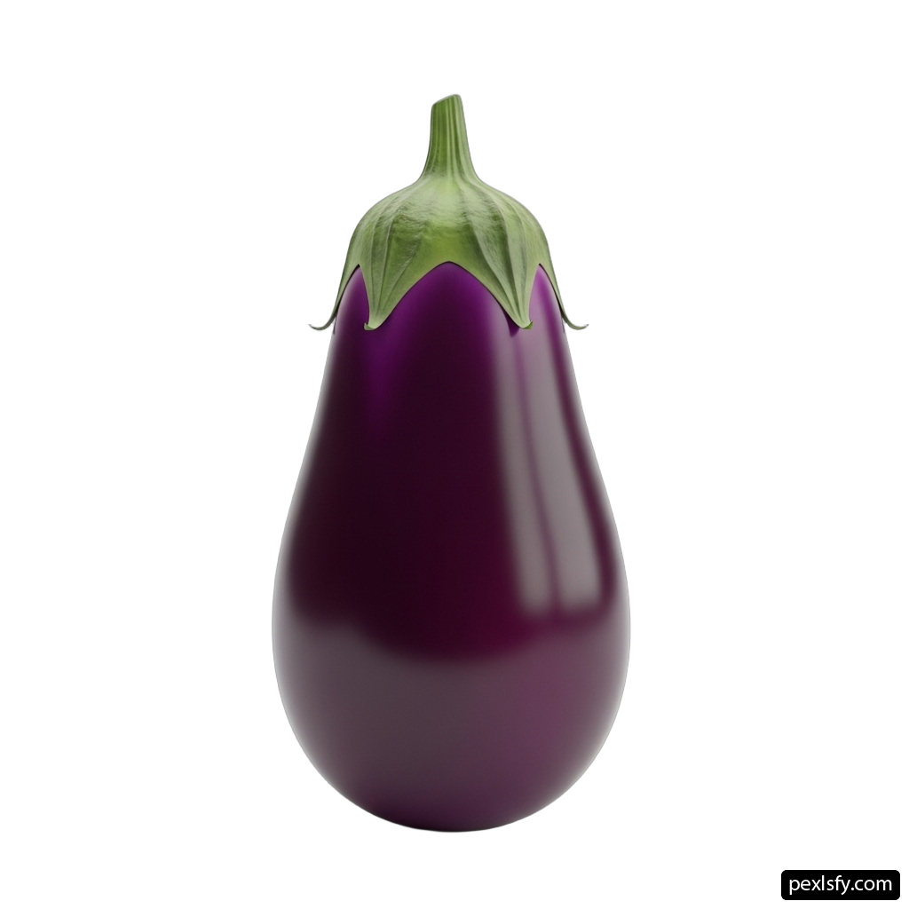 Purple eggplant sitting on top of a white surface png transparent background