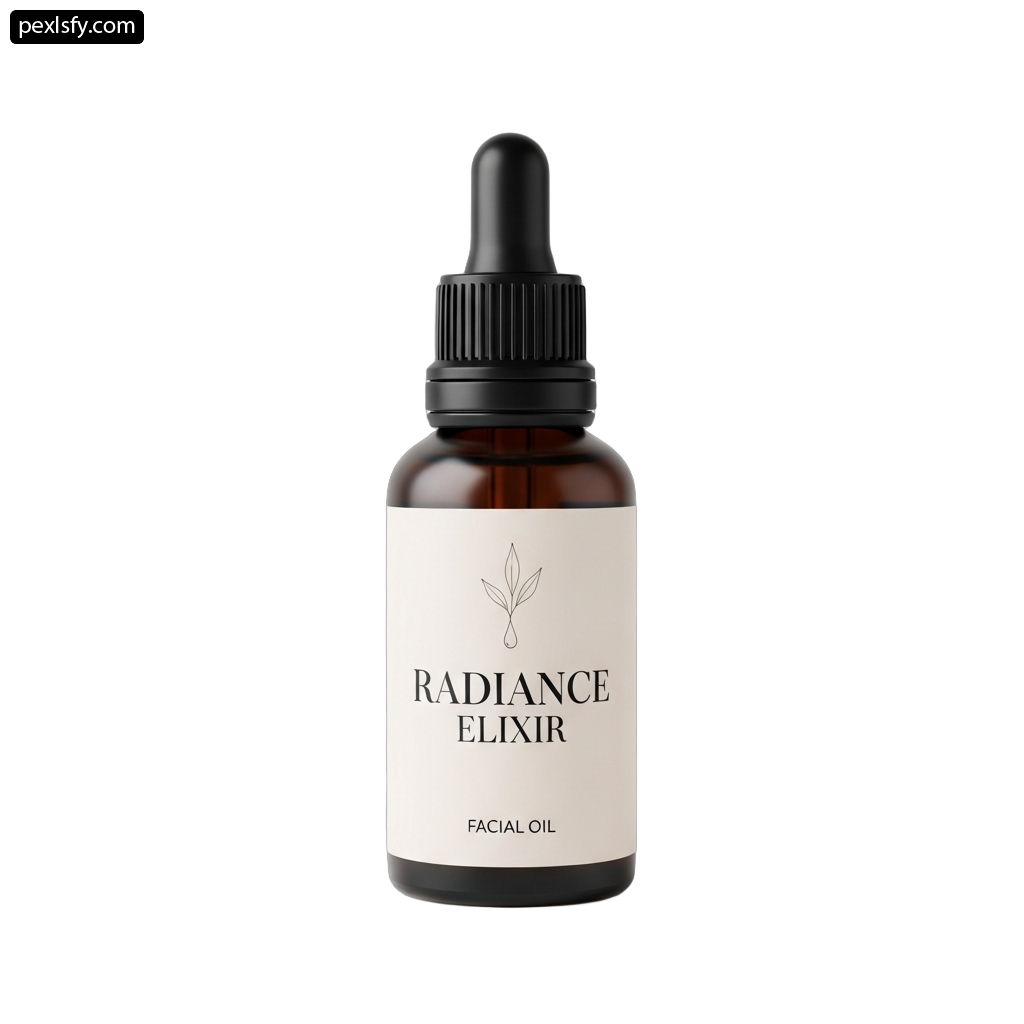 Radiance elixir facial oil png transparent background