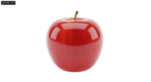 Red apple on a white background png transparent background