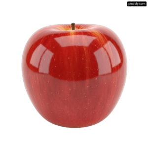 Red apple on a white background png transparent background