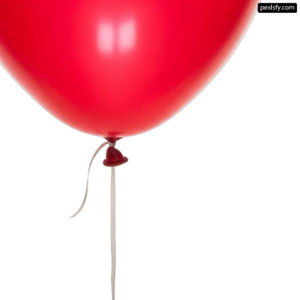 Red balloon with a string attached to it png transparent background