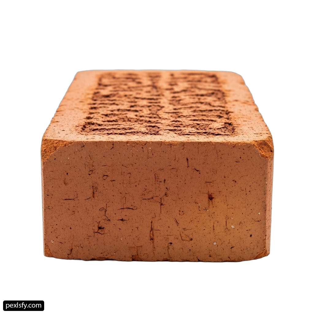 Red brick on a white background png transparent background