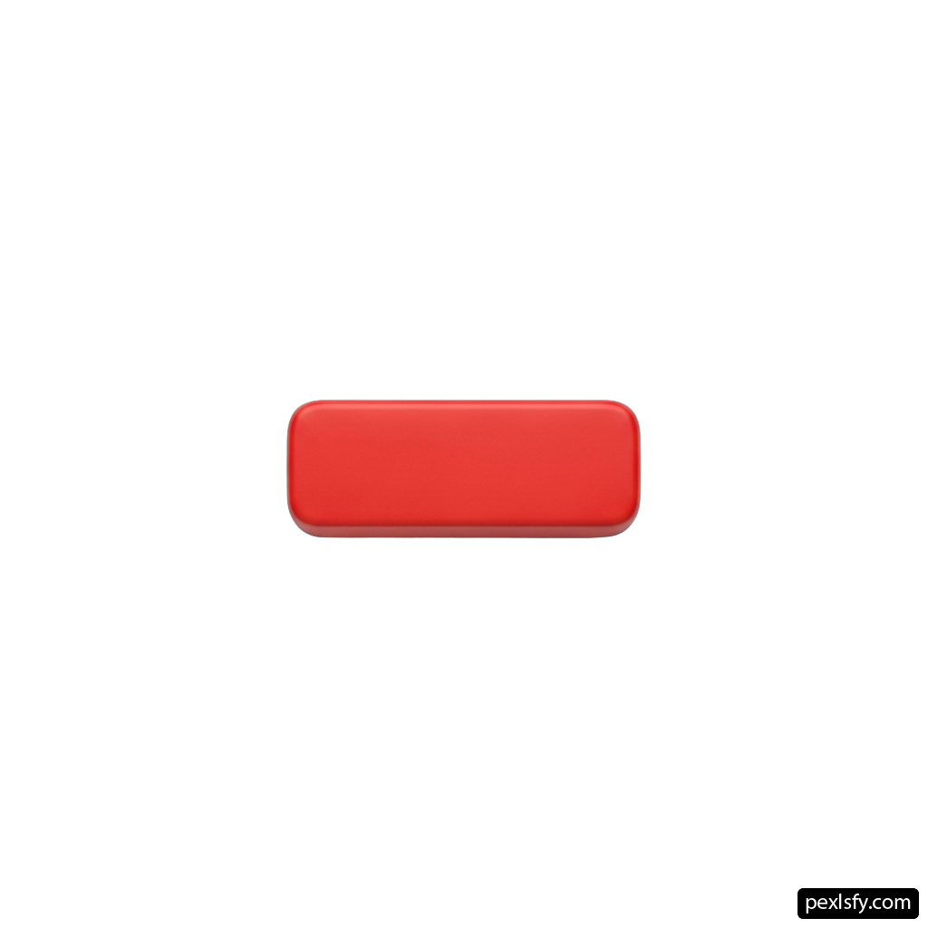 Red button on a white background png transparent background