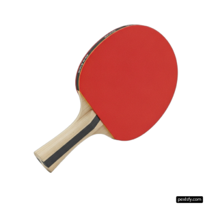 Red ping pong paddle on a white background png transparent background