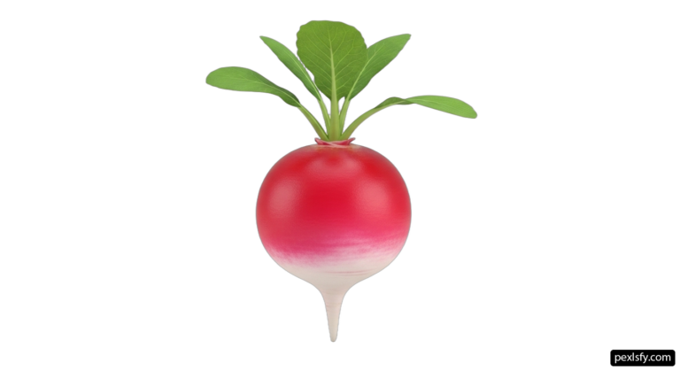 Red radish with green leaves on a white background png transparent background