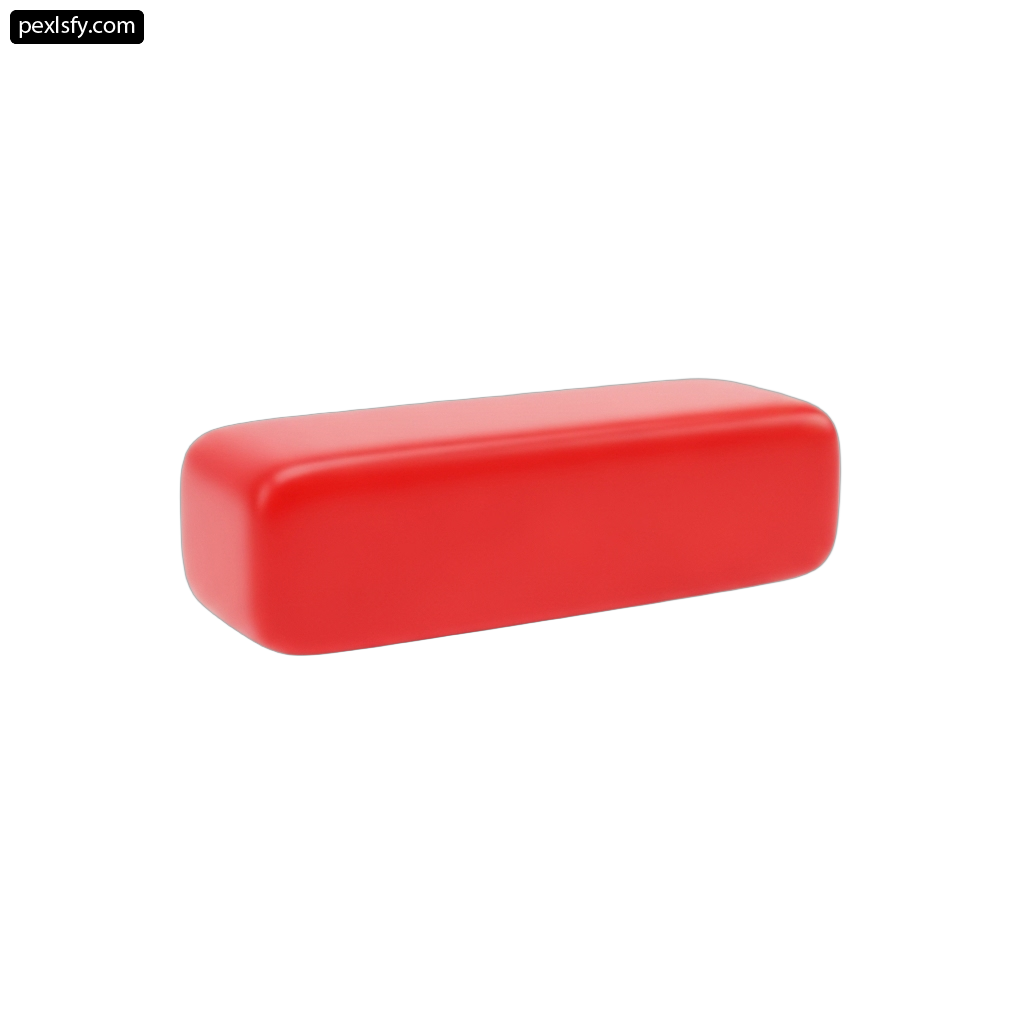 Red rectangular object on a white background png transparent background