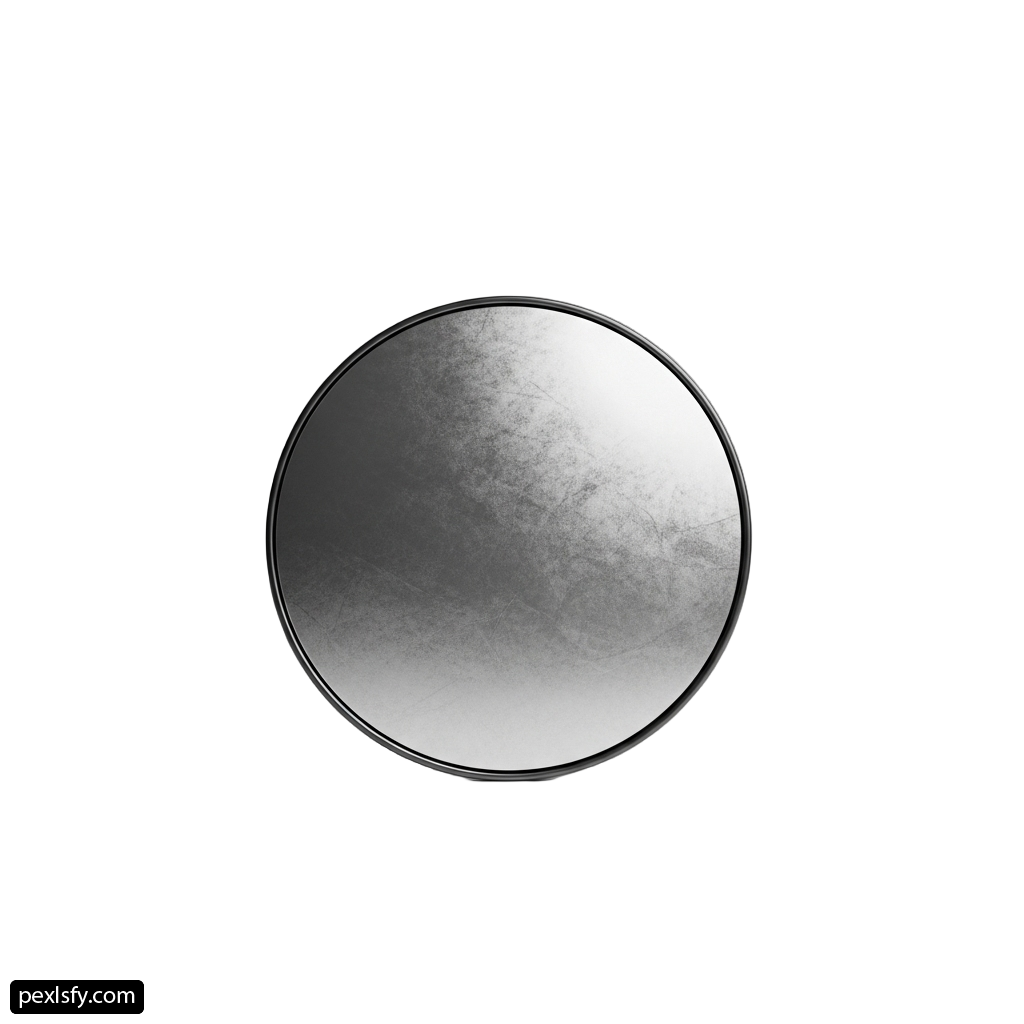 Round mirror on a white background png transparent background