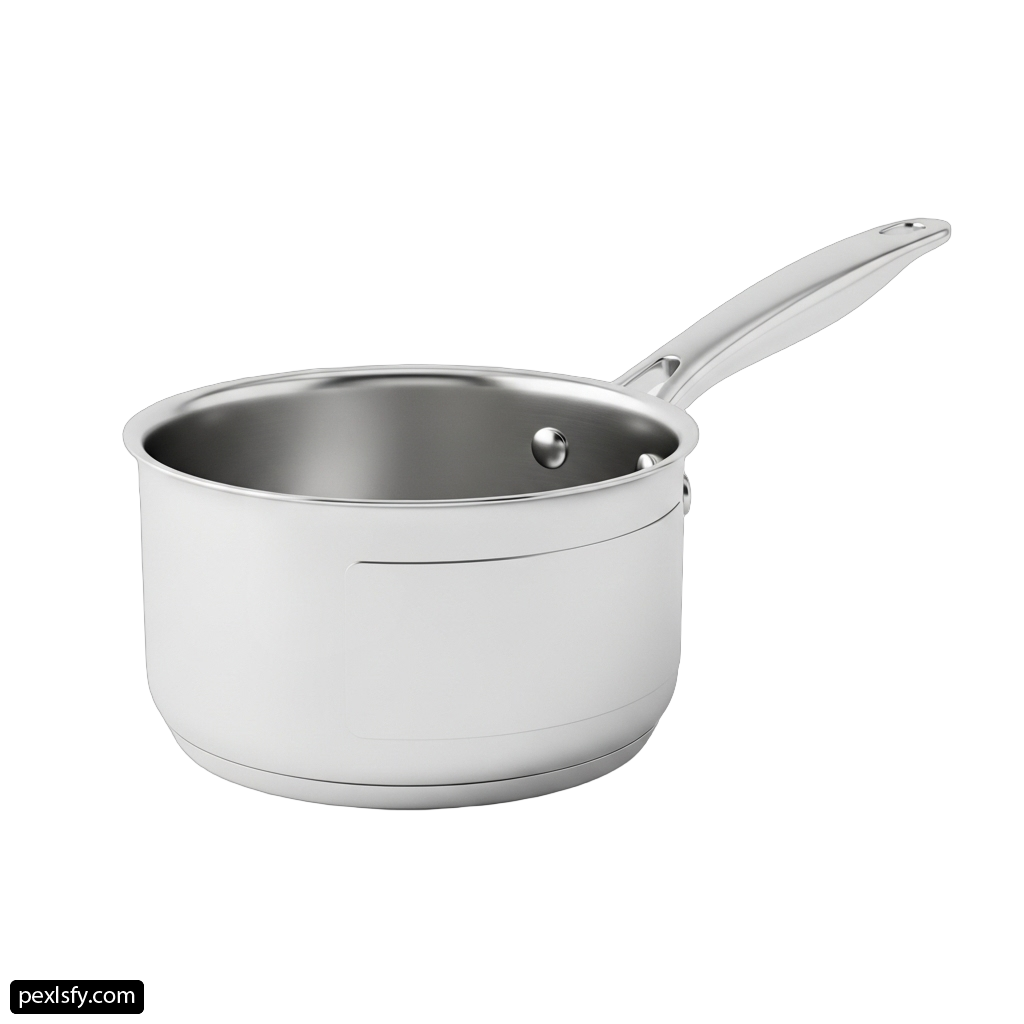 Saucepan with a handle on a white background png transparent background