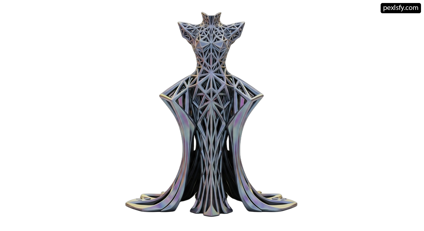 Sculpture of a woman in a long dress png transparent background