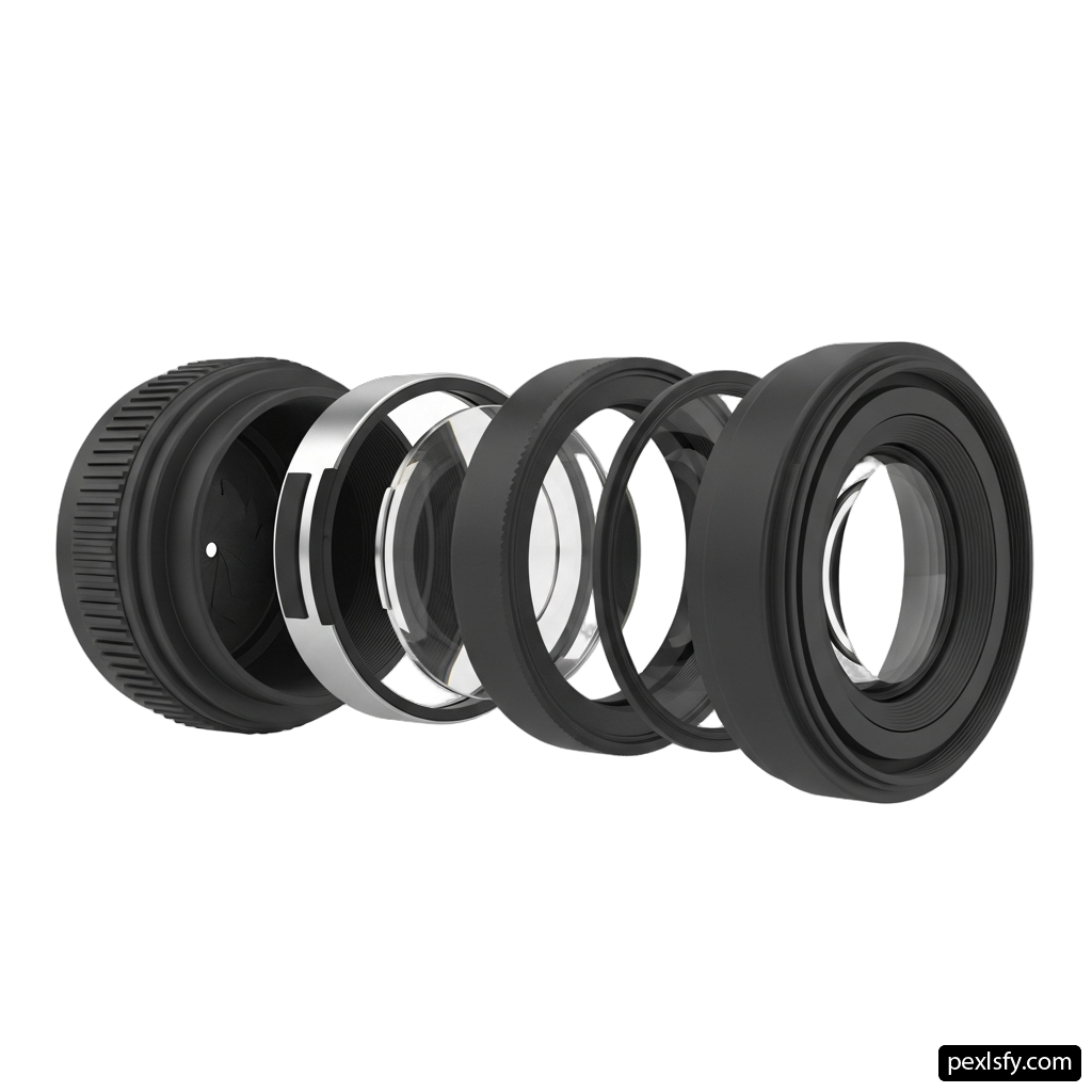 Set of four black and silver rings on a white background png transparent background