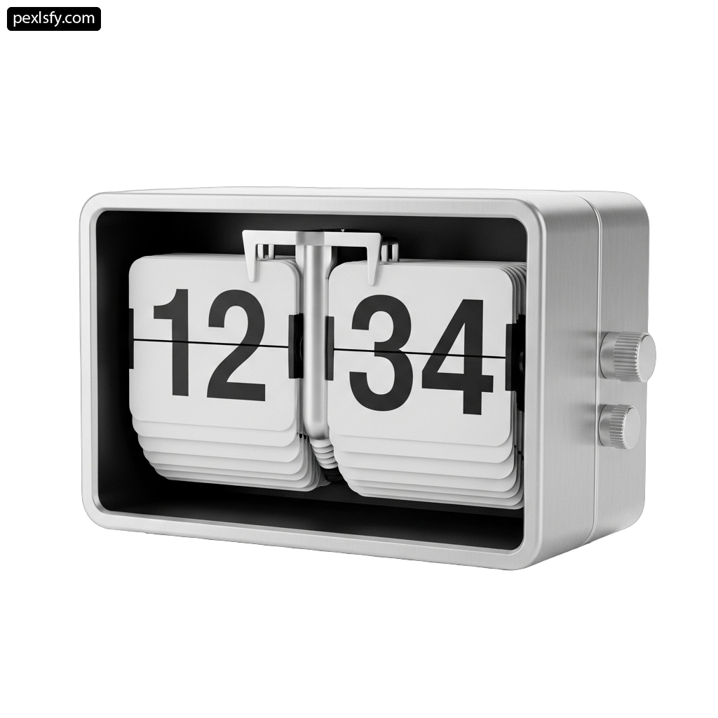Silver alarm clock with a white background png transparent background
