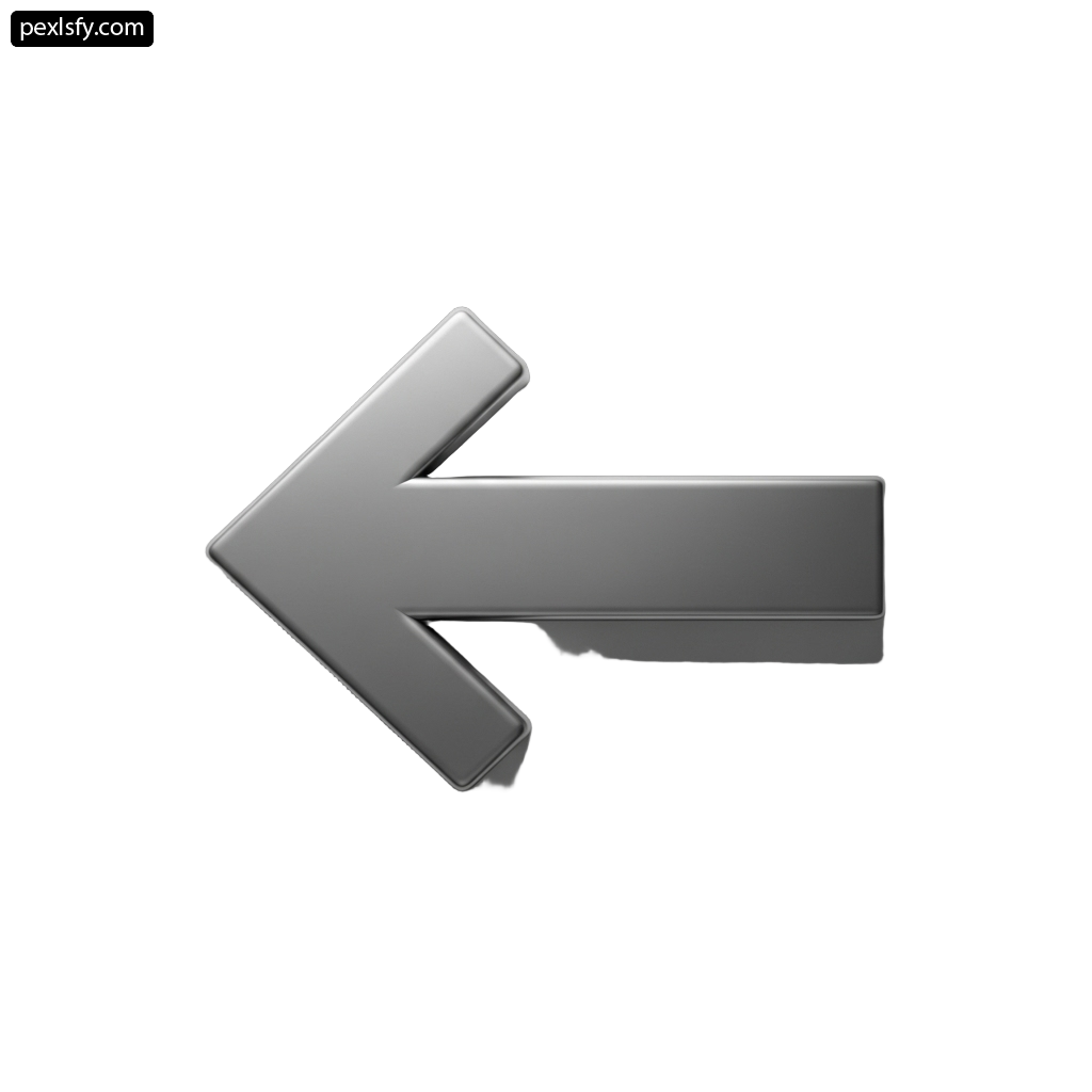 Silver arrow pointing to the right on a white background png transparent background