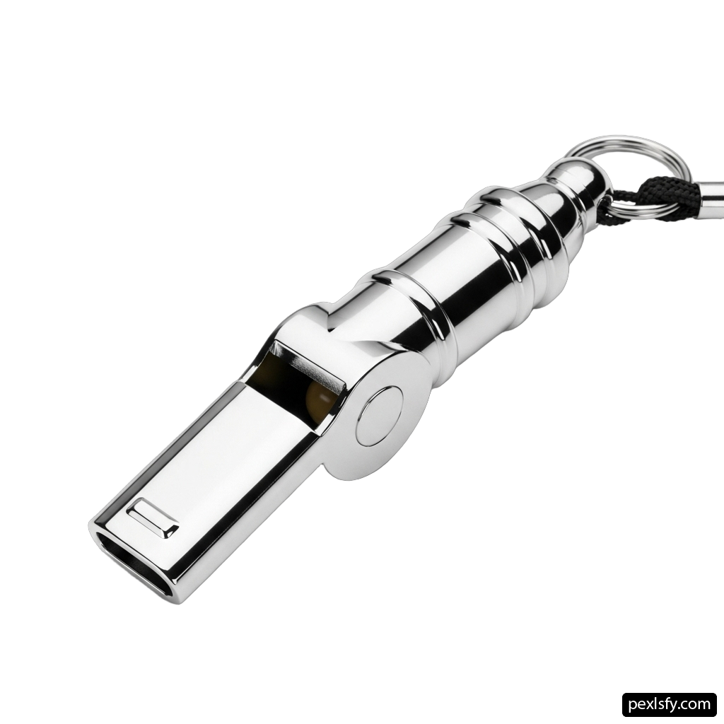 Silver flashlight with a keychain attached to it png transparent background