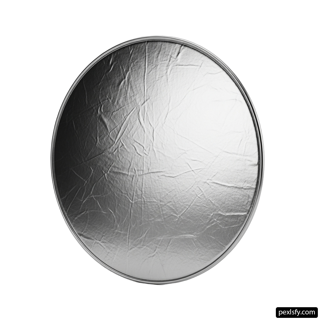 Silver plate on a white background png transparent background