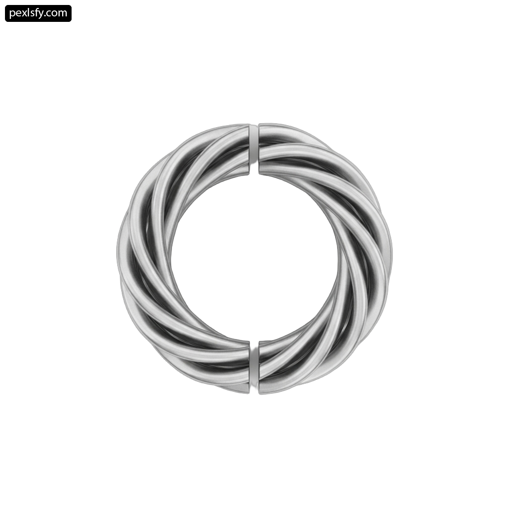 Silver ring on a white background png transparent background