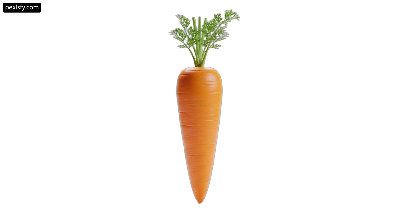 Single carrot on a white background png transparent background