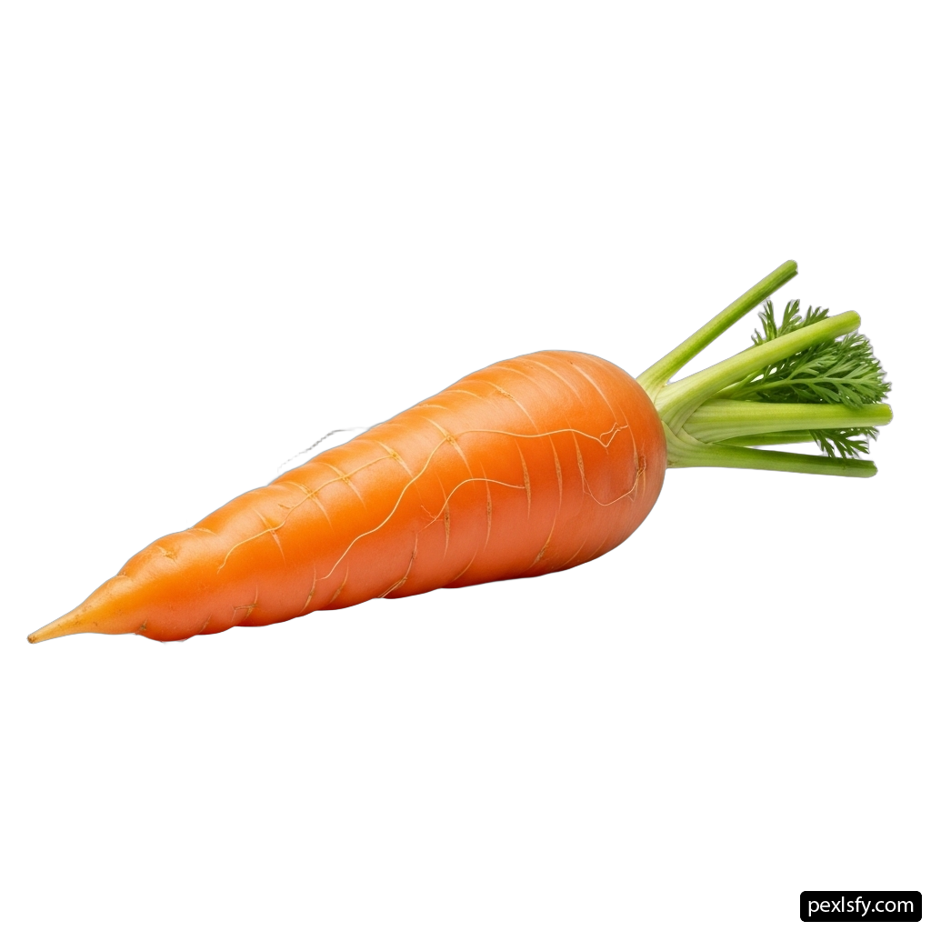 Single carrot on a white background png transparent background