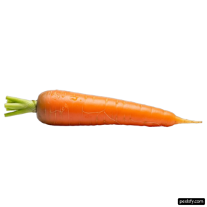 Single orange carrot on a white background png transparent background