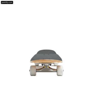 Skateboard with a wooden top on a white background png transparent background