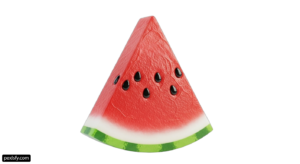 Slice of watermelon on a white background png transparent background